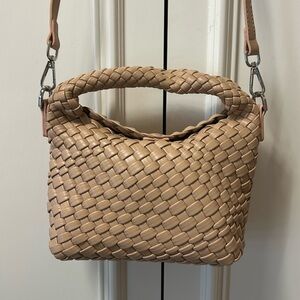 NEW Woven Faux Leather Mini Crossbody